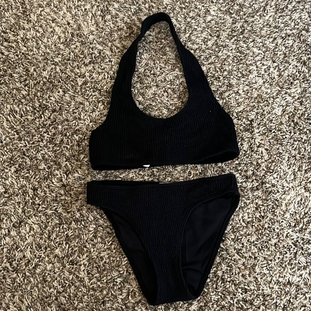 Forever 21 ribbed halter bikini set